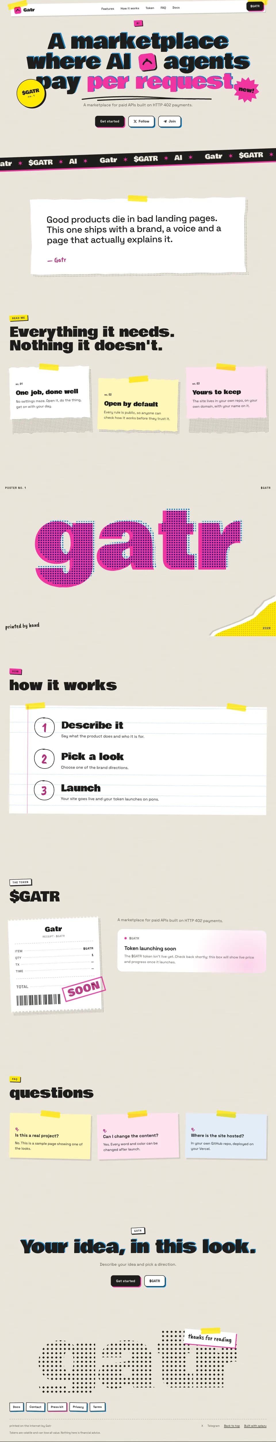 Zine look: the whole desktop page